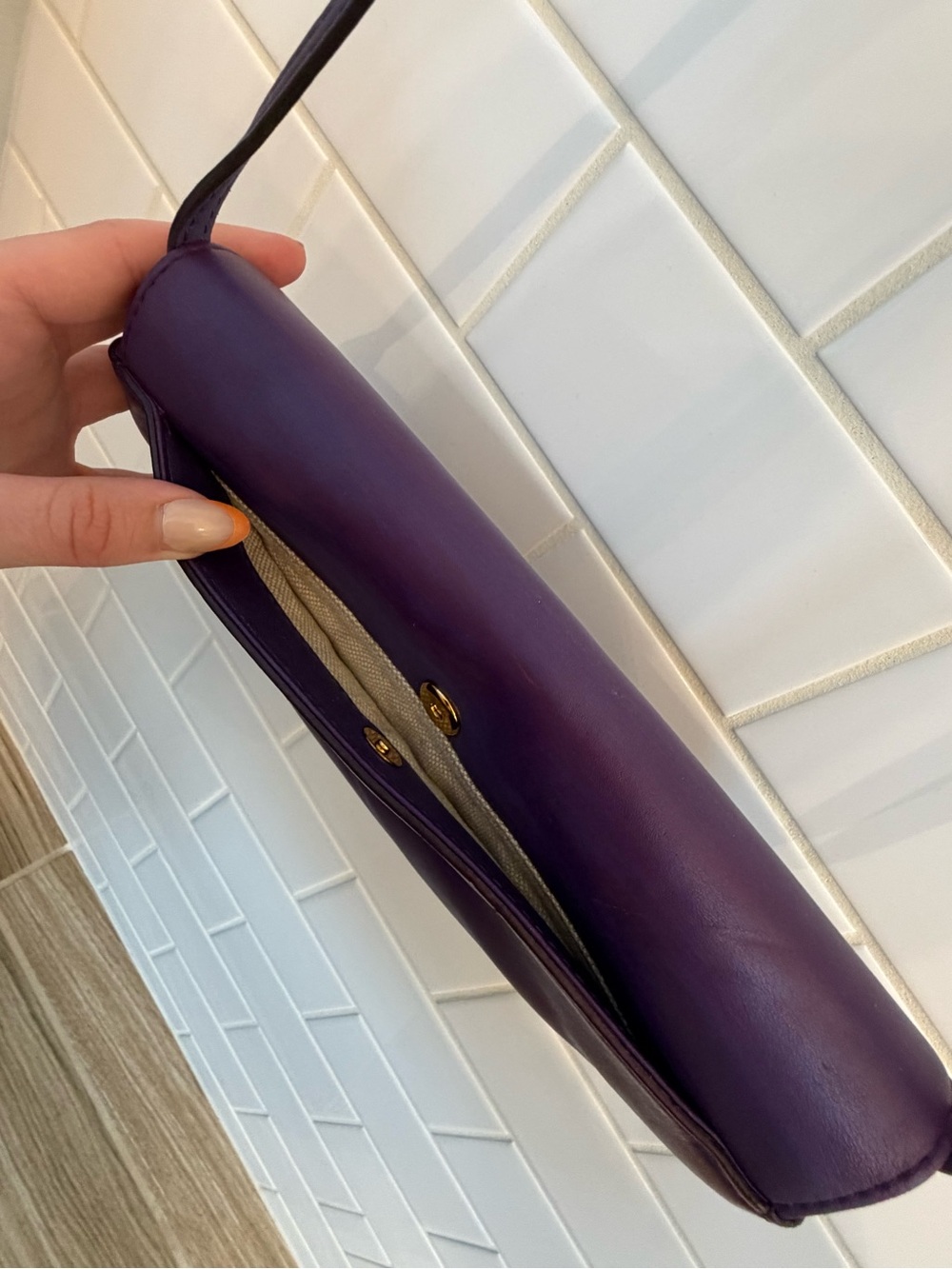 MCM Plum Leather Crossbody Bag - Picture 7 of 7